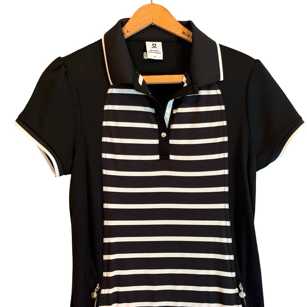 Daily Sports Women's Striped Short Sleeve Athletic Dress (M) - Picture 7 of 11